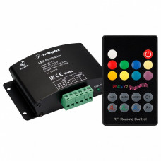 Контроллер-регулятор цвета RGBW с пультом ДУ Arlight VT-S16 VT-S16-3x4A (12-24V, ПДУ Карта 18кн, RF)